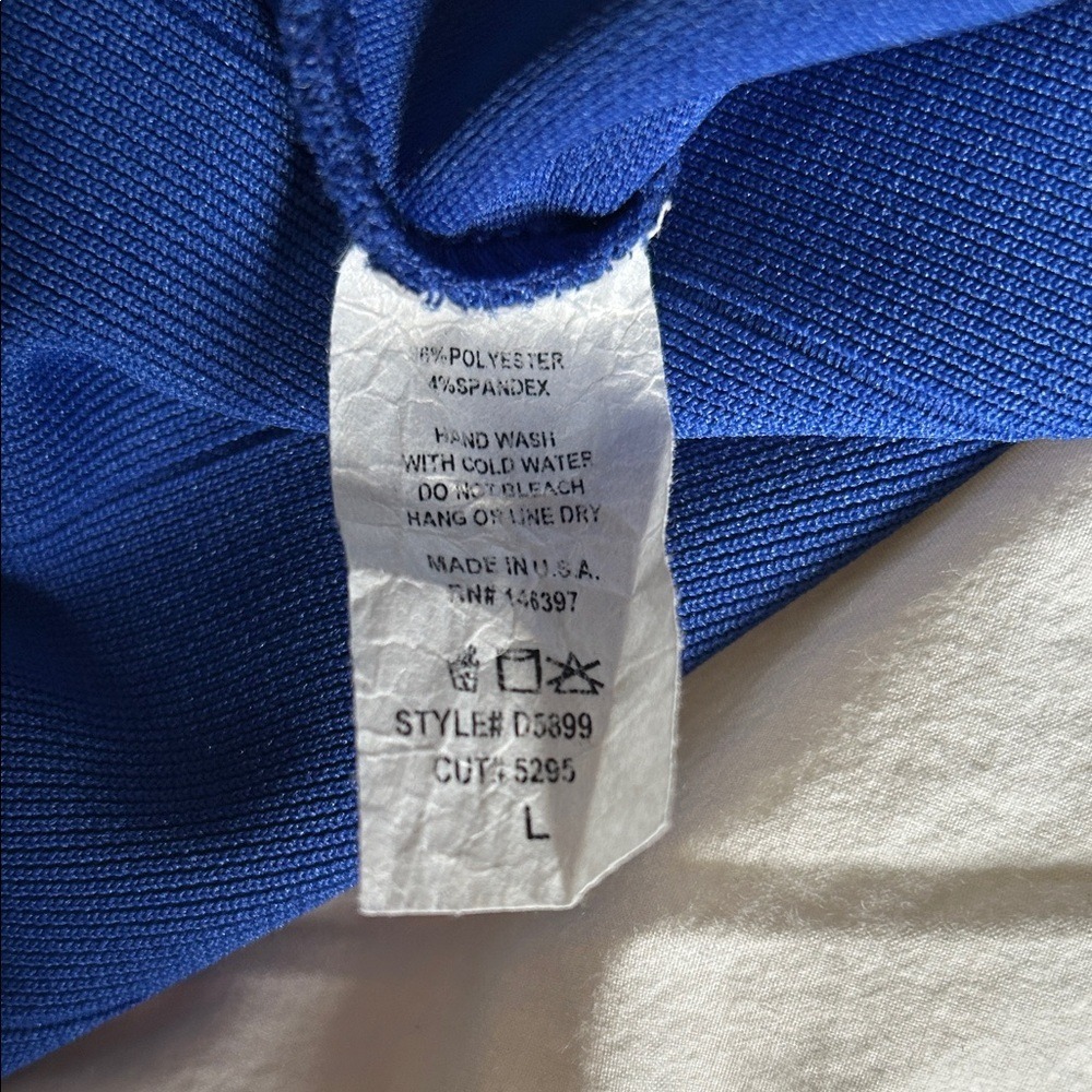 Fashion Nova Royal Blue Off The Shoulder Bodycon Dress Size L Elastic Stretch - Picture 6 of 7